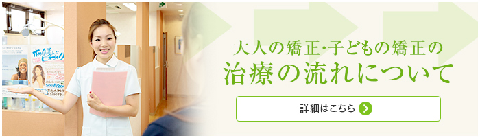 大人の矯正・子どもの矯正の 治療の流れについて